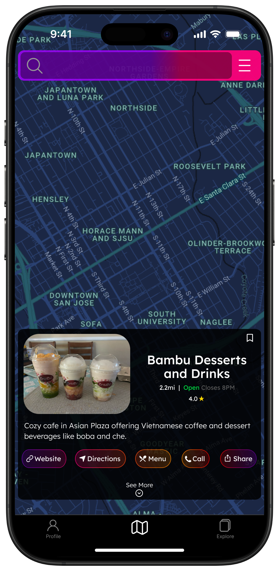 TastiMap app preview